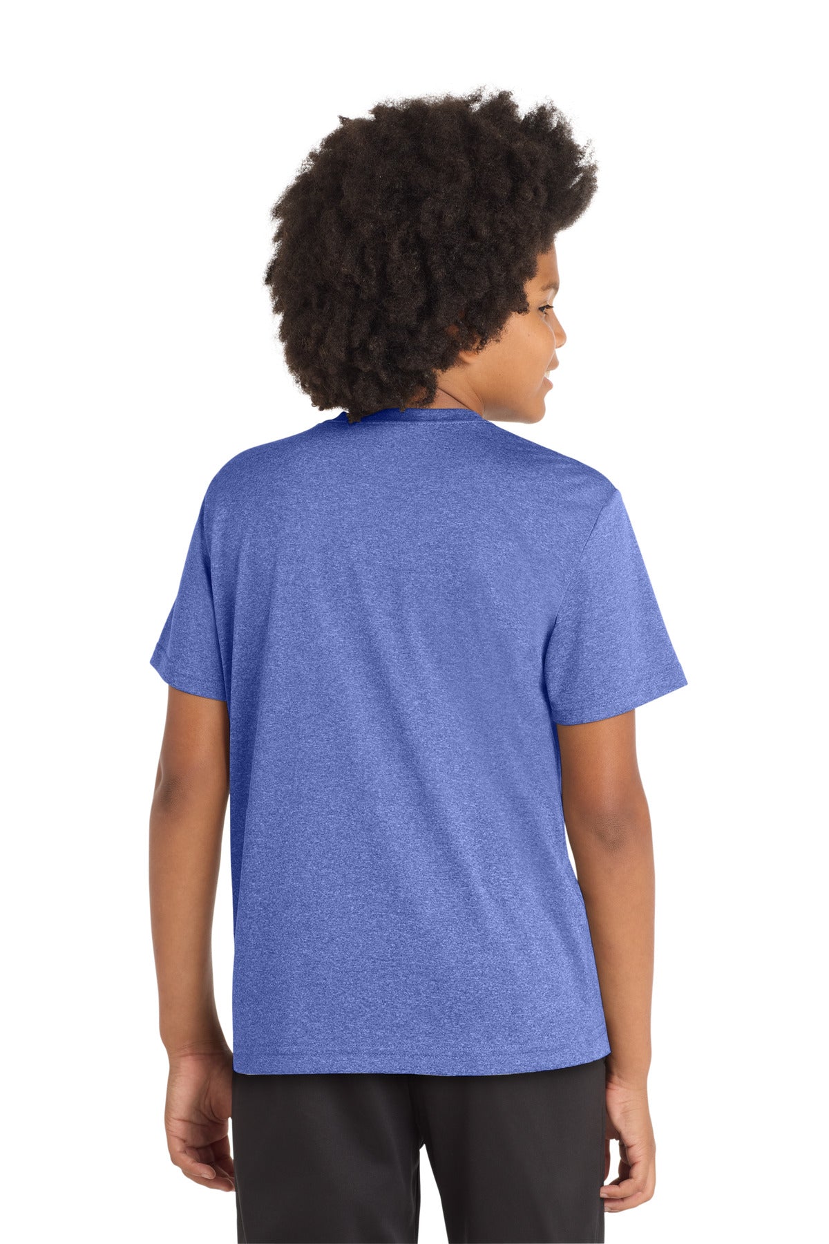 Sport-Tek Youth Heather Contender Tee YST360 - True Royal Heather - Back