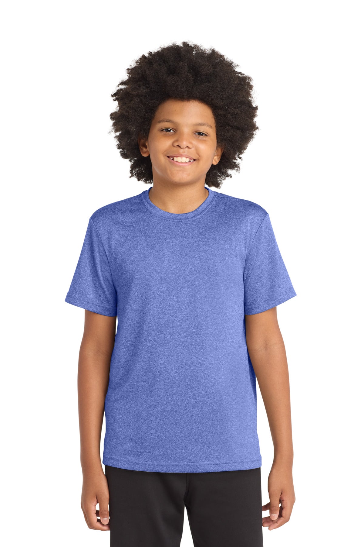 Sport-Tek Youth Heather Contender Tee YST360 - True Royal Heather - Front