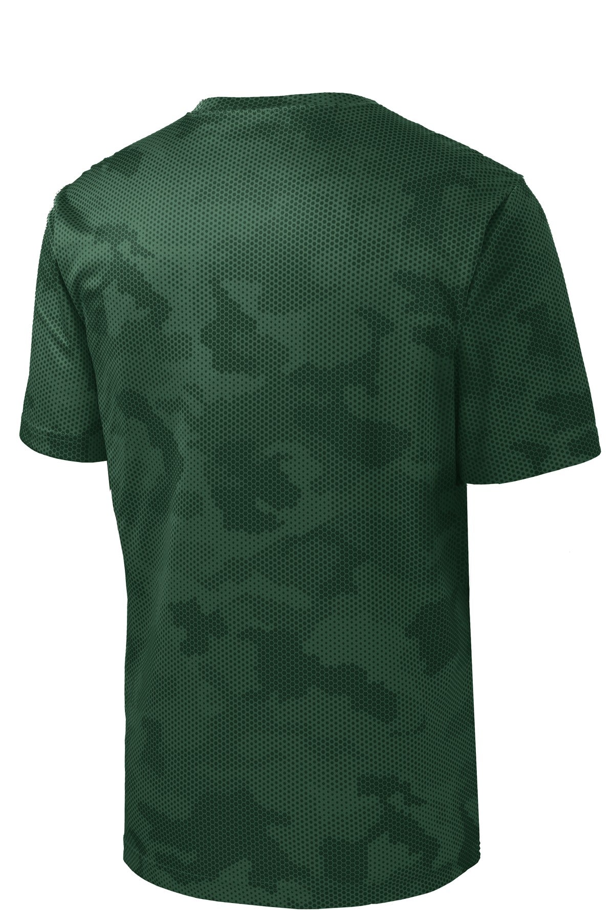 Sport-Tek Youth CamoHex Tee YST370 - Forest Green - Back (flat)