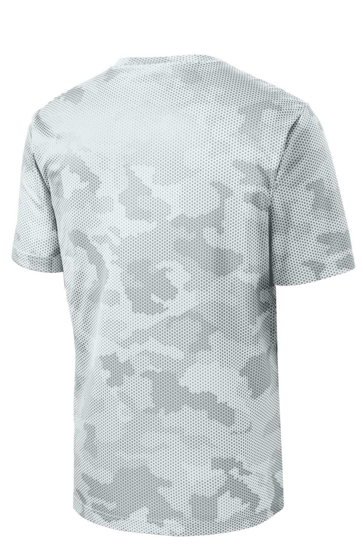 Sport-Tek Youth CamoHex Tee YST370 - White - Back (flat)