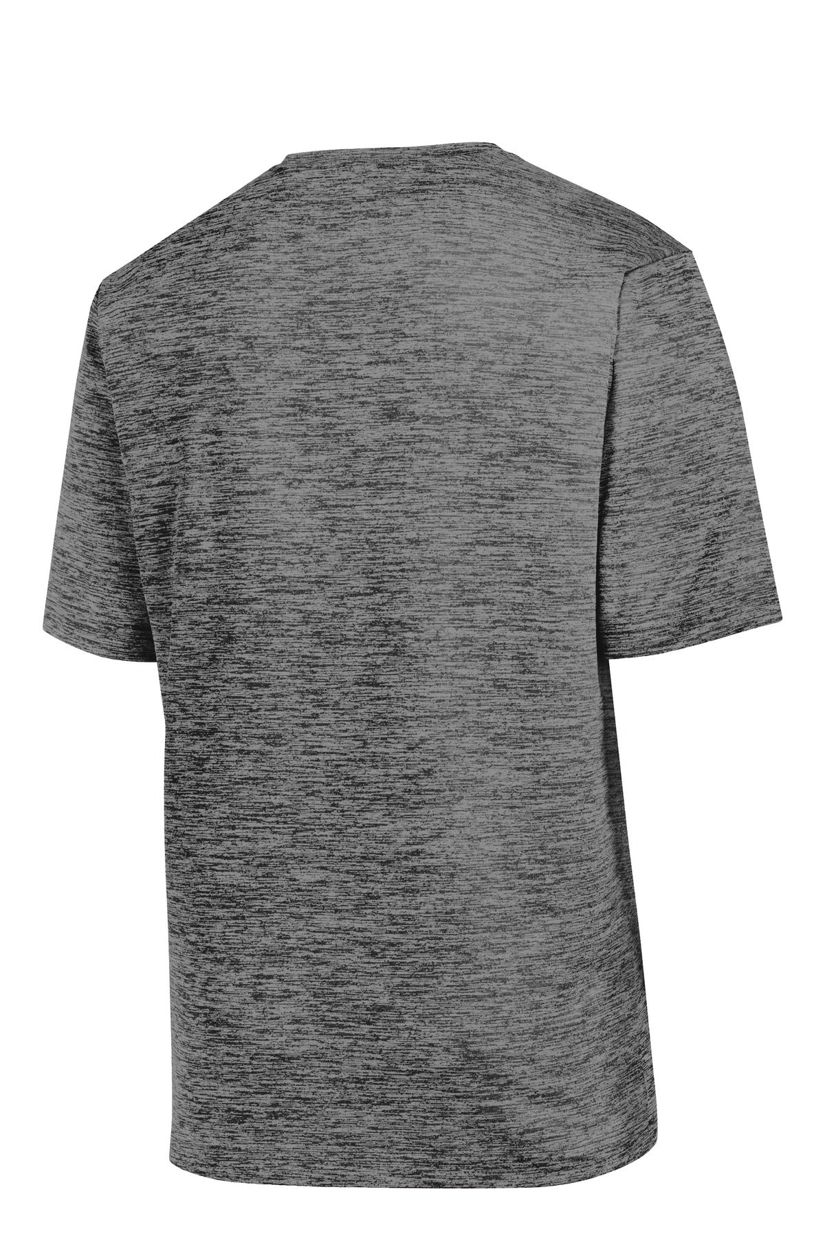 Sport-Tek Youth PosiCharge Electric Heather Tee YST390 - Grey-Black Electric - Back (flat)