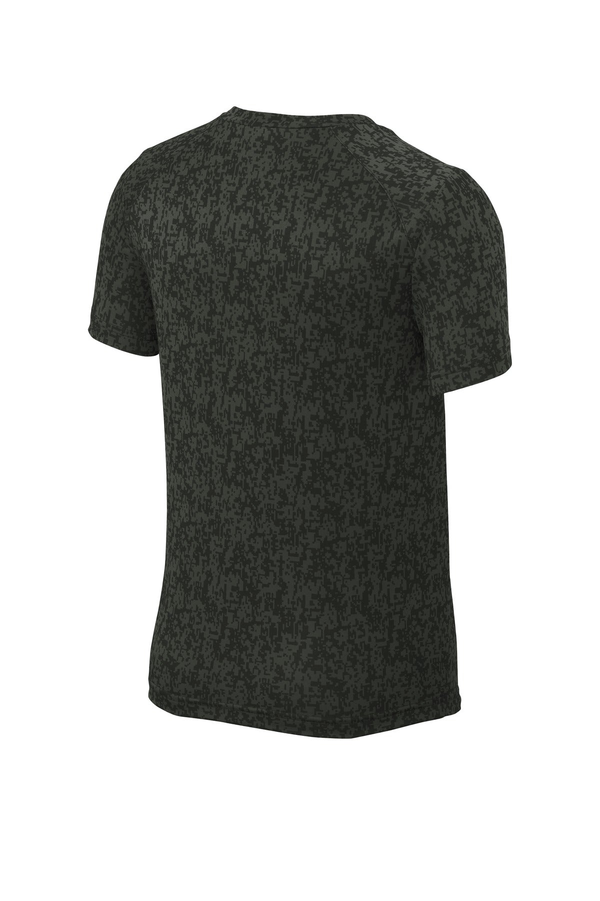 Sport-Tek Youth Digi Camo Tee YST460 - Black - Back (flat)