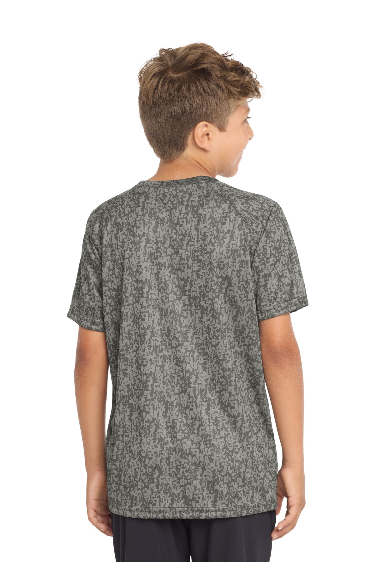 Sport-Tek Youth Digi Camo Tee YST460 - Grey Concrete - Back