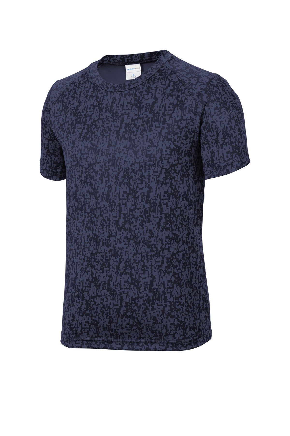 Sport-Tek Youth Digi Camo Tee YST460 - True Navy - Front (flat)