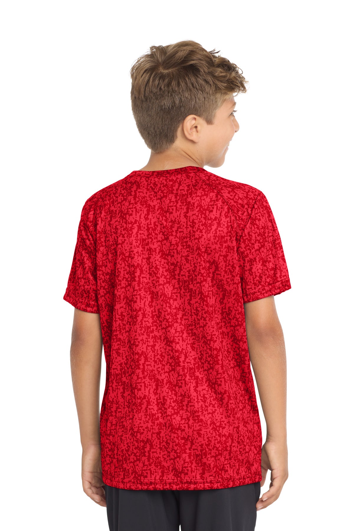 Sport-Tek Youth Digi Camo Tee YST460 - True Red - Back