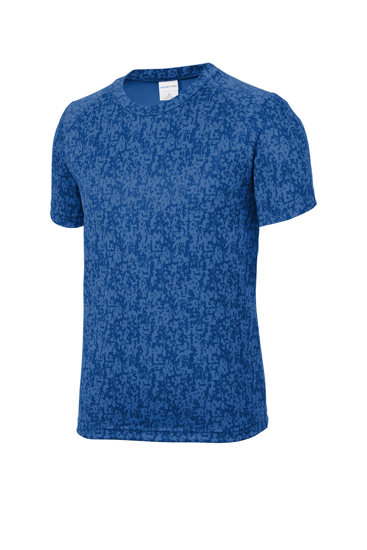 Sport-Tek Youth Digi Camo Tee YST460 - True Royal - Front (flat)
