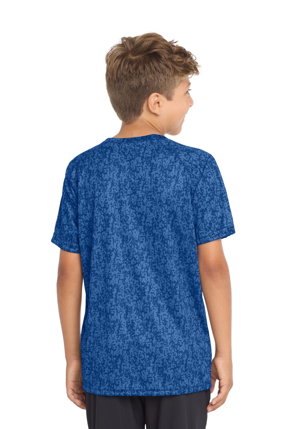 Sport-Tek Youth Digi Camo Tee YST460 - True Royal - Back
