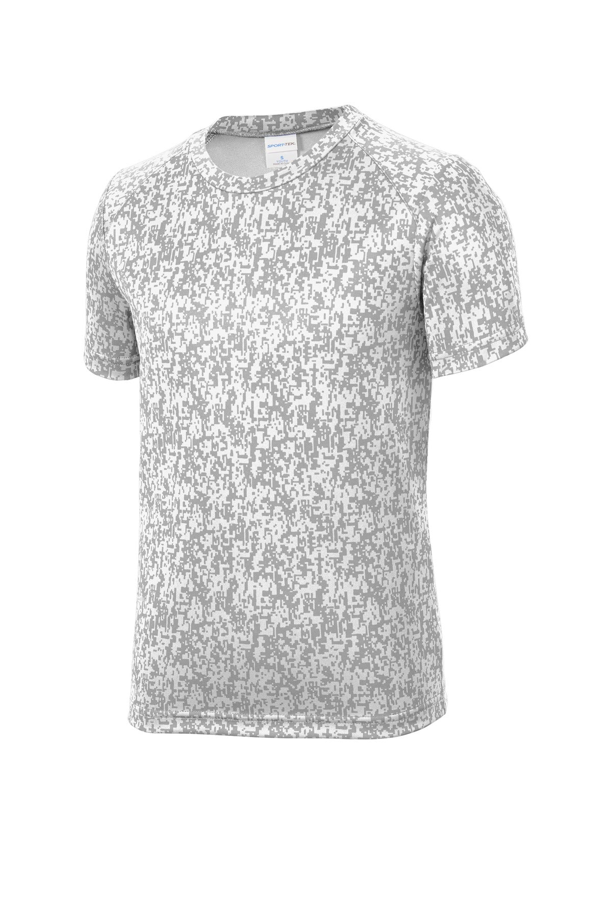 Sport-Tek Youth Digi Camo Tee YST460 - White - Front (flat)