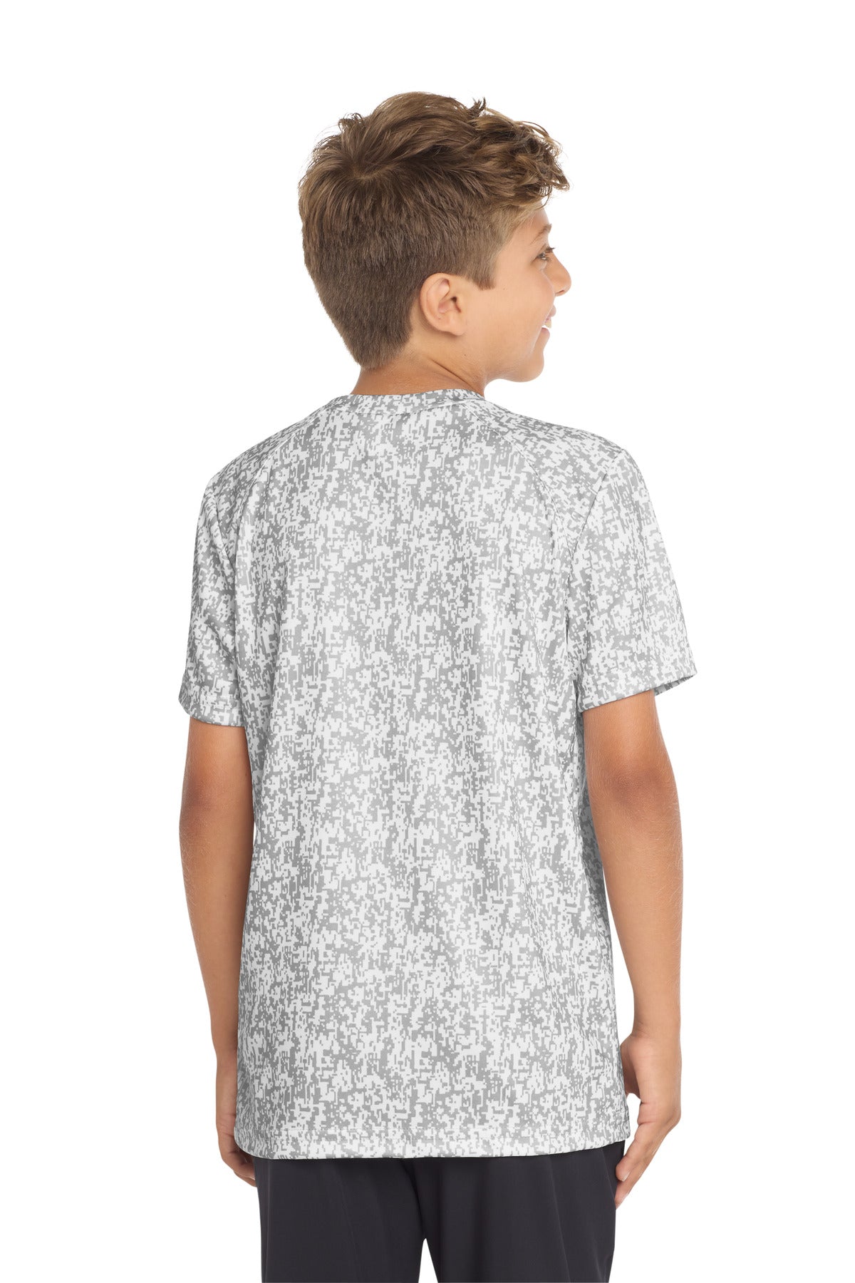 Sport-Tek Youth Digi Camo Tee YST460 - White - Back