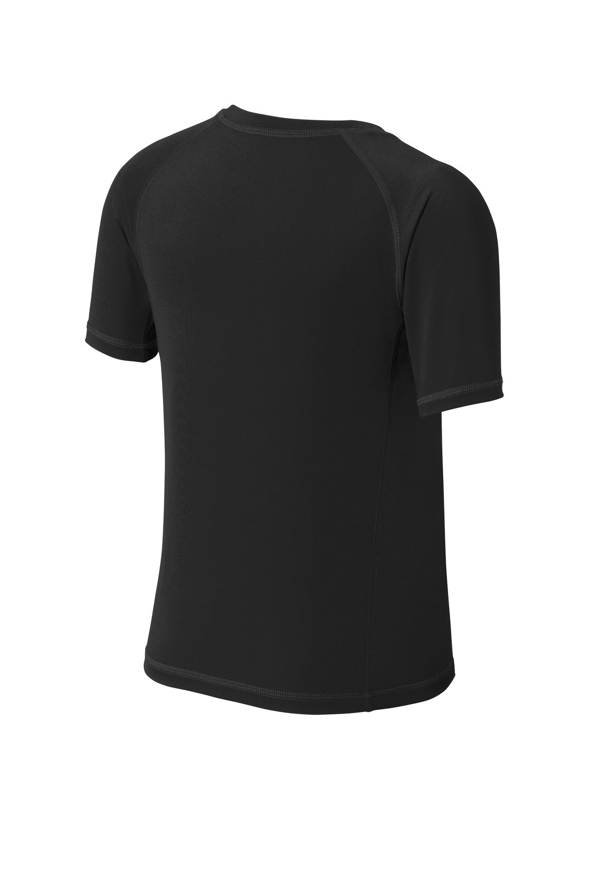 Sport-Tek Youth Rashguard Tee YST470 - Black - Back (flat)
