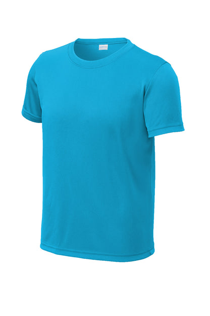 Sport-Tek Youth PosiCharge Re-Compete Tee YST720 - Atomic Blue - Front (flat)