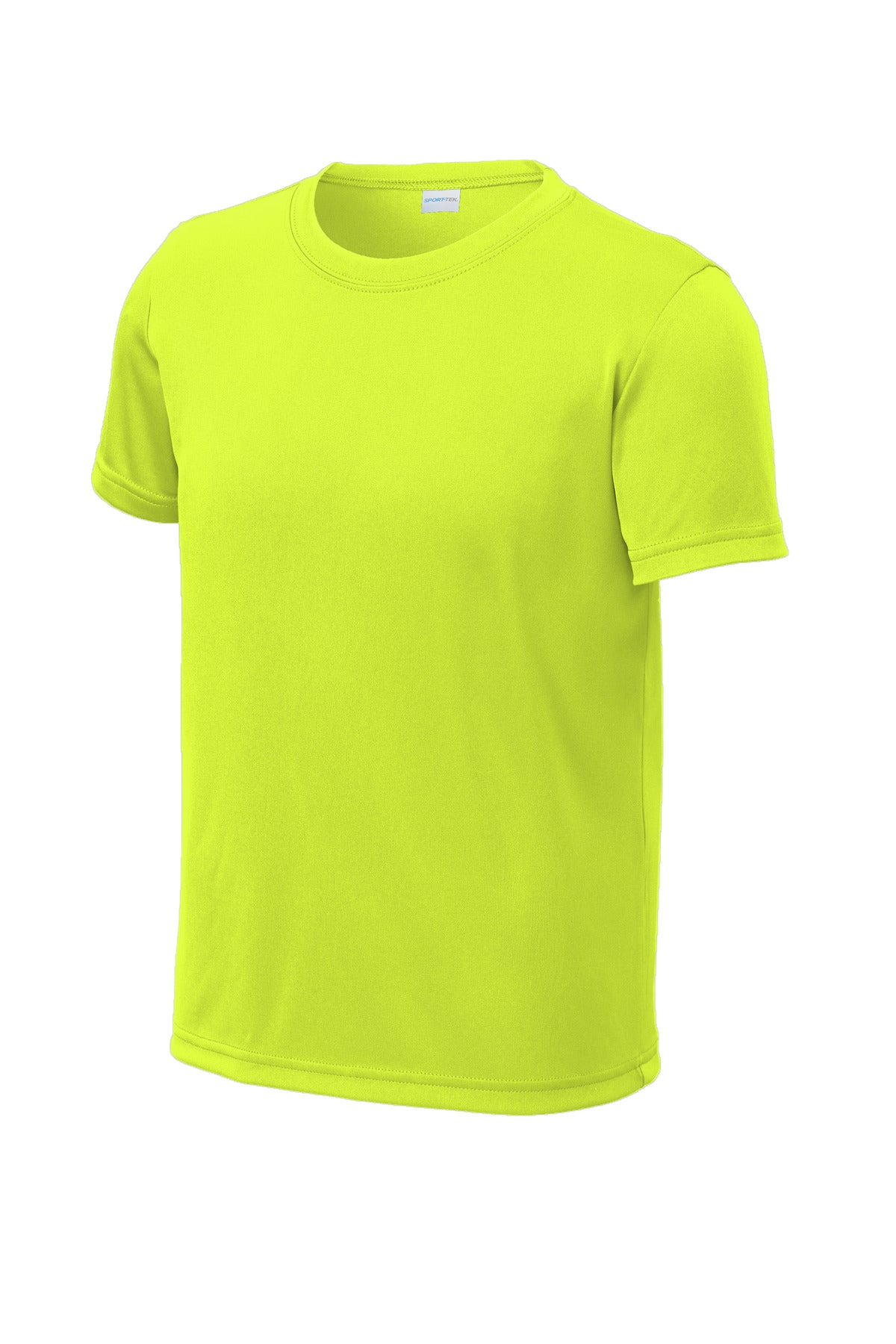 Sport-Tek Youth PosiCharge Re-Compete Tee YST720 - Neon Yellow - Front (flat)