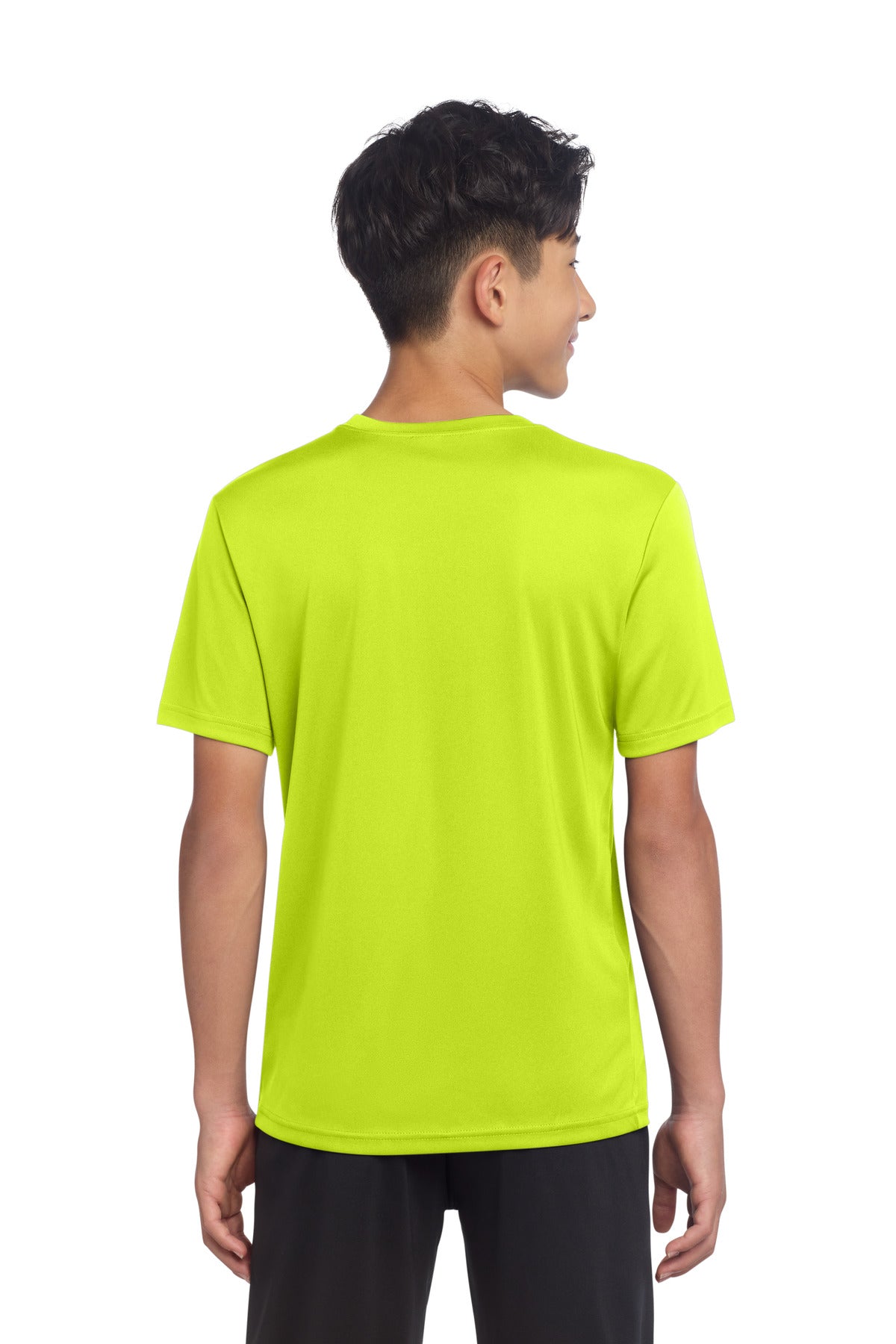 Sport-Tek Youth PosiCharge Re-Compete Tee YST720 - Neon Yellow - Back