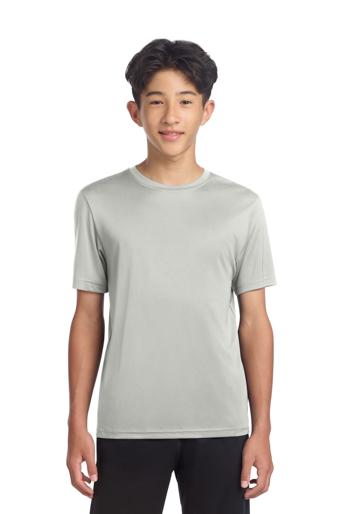Sport-Tek Youth PosiCharge Re-Compete Tee YST720 - Silver - Front