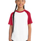 Sport-Tek ®  Youth Short Sleeve Colorblock Raglan Jersey. YT201