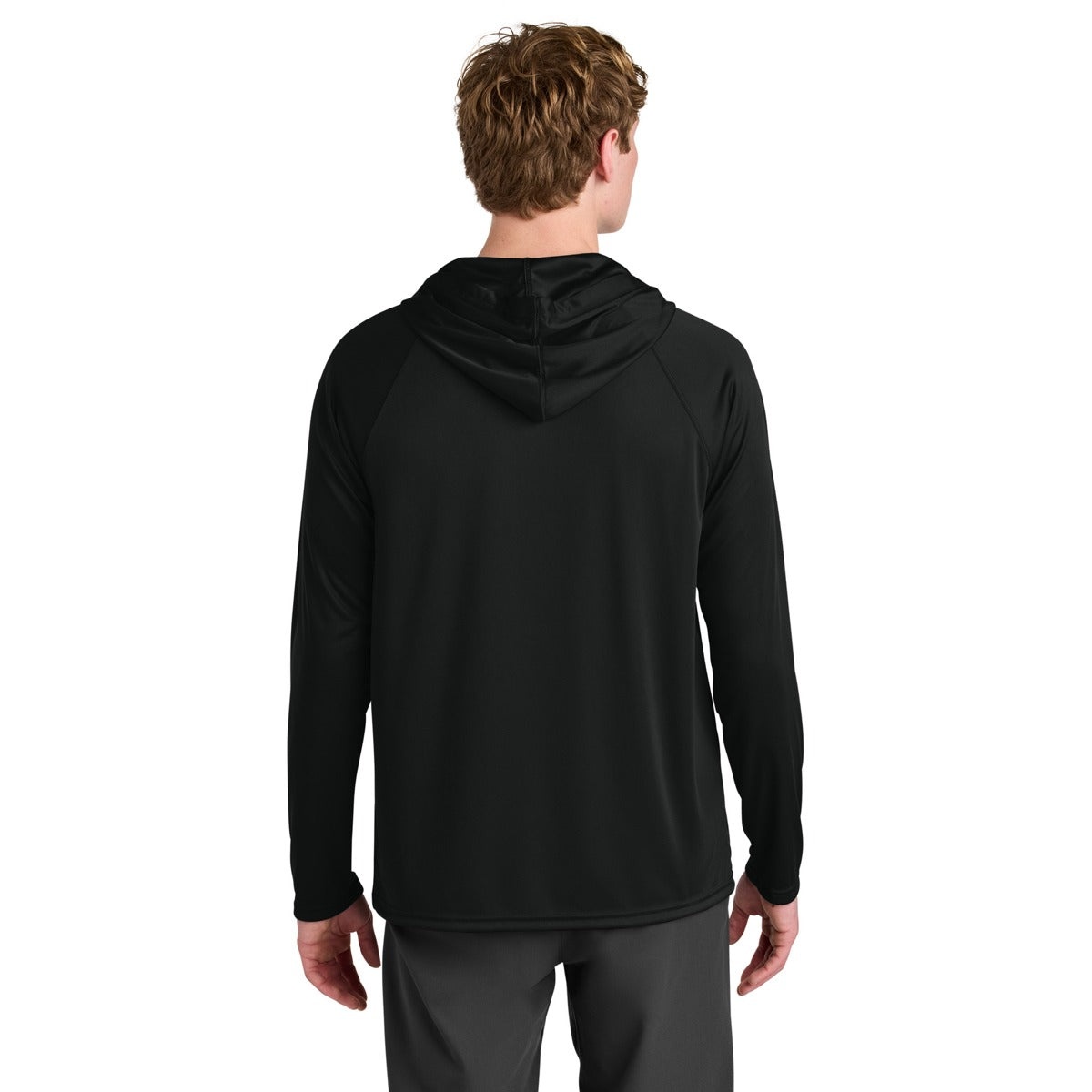 A4 N3409 Cooling Performance Hooded Tee, Black, model back