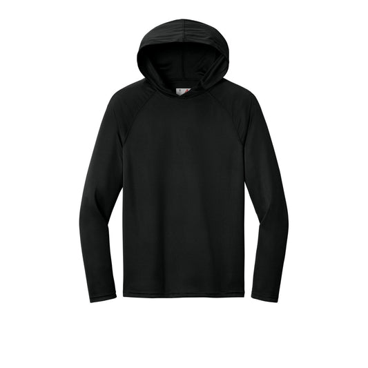 A4 N3409 Cooling Performance Hooded Tee, Black, flat front