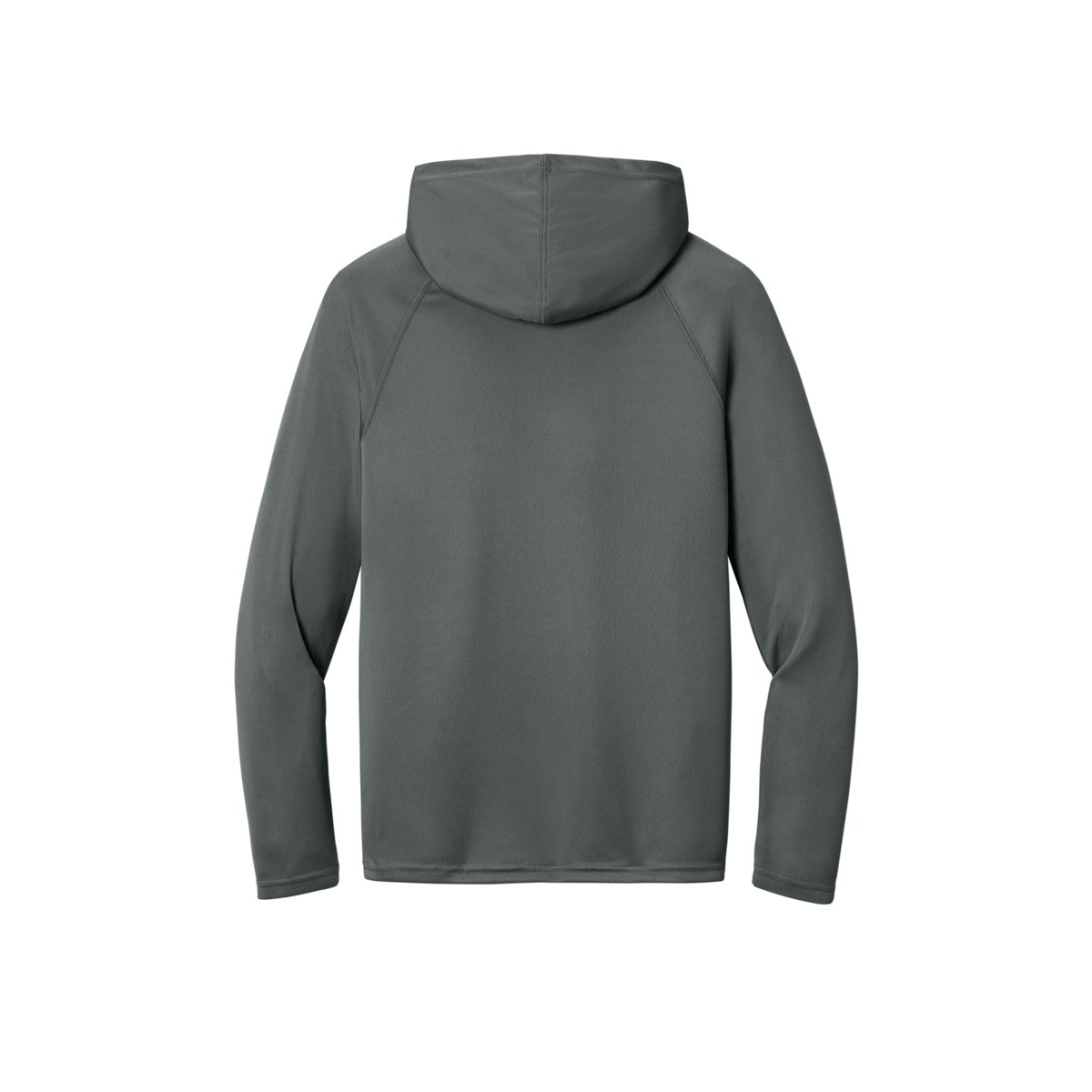 A4 N3409 Cooling Performance Hooded Tee, Graphite, flat back