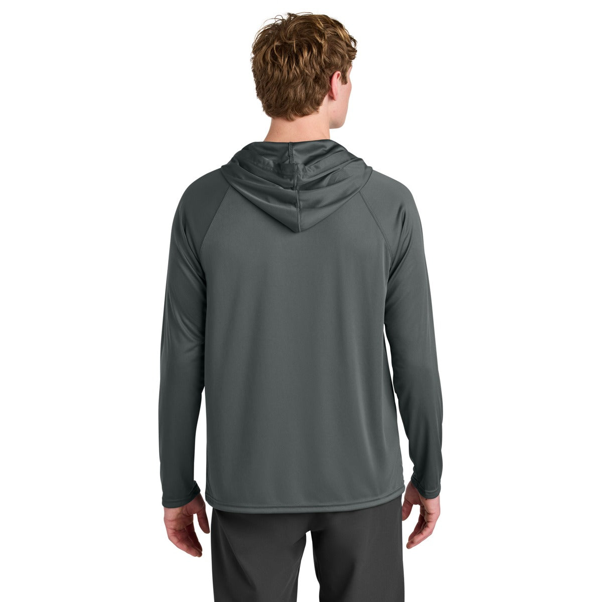A4 N3409 Cooling Performance Hooded Tee, Graphite, model back