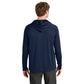 A4 N3409 Cooling Performance Hooded Tee, Navy, model back