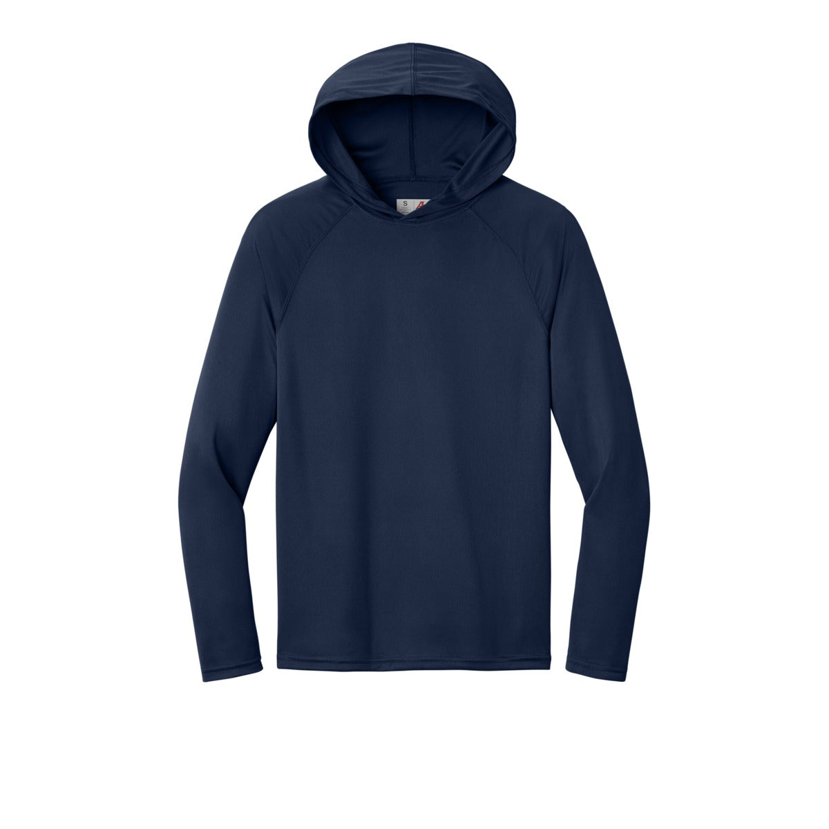 A4 N3409 Cooling Performance Hooded Tee, Navy, flat front
