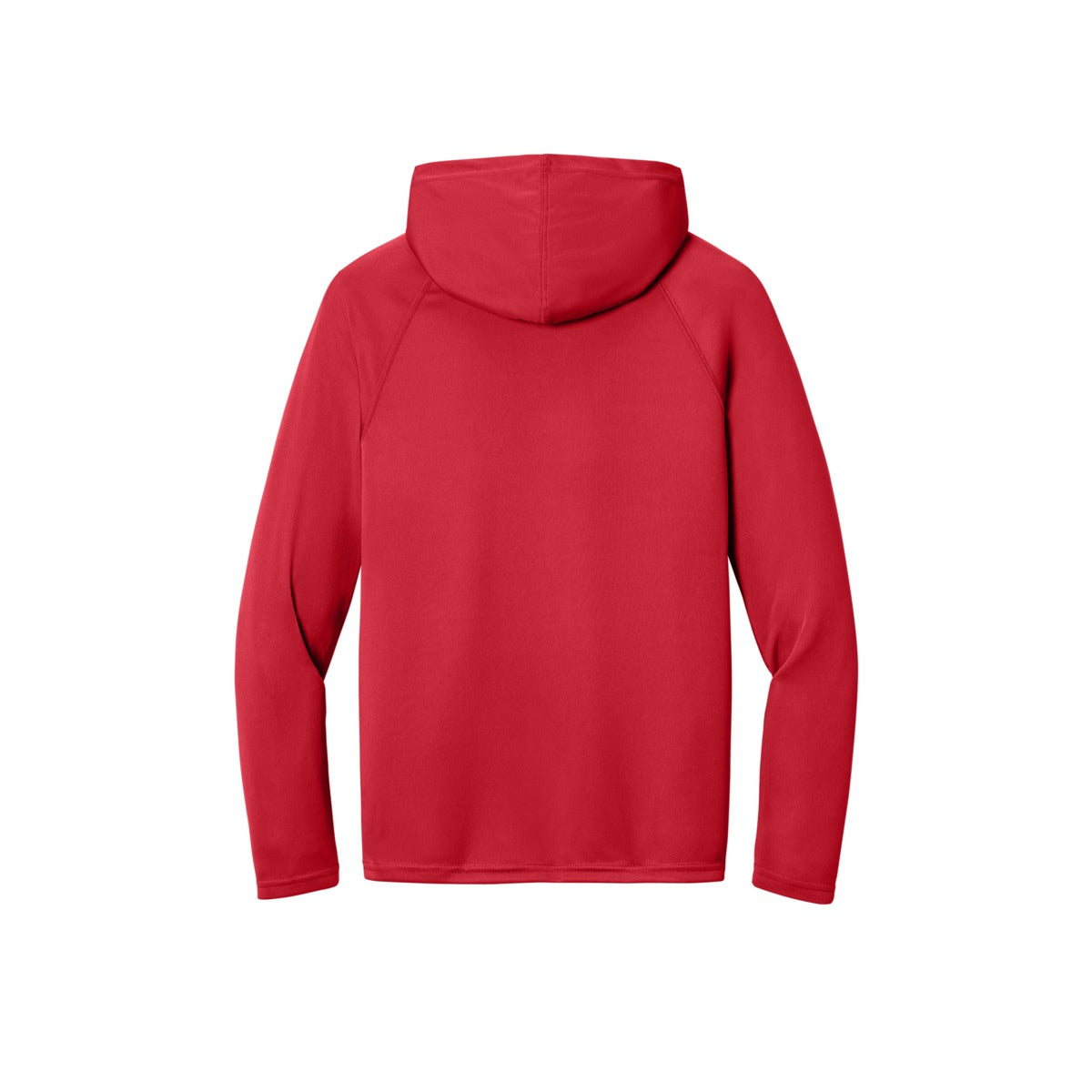 A4 N3409 Cooling Performance Hooded Tee, Scarlet, flat back