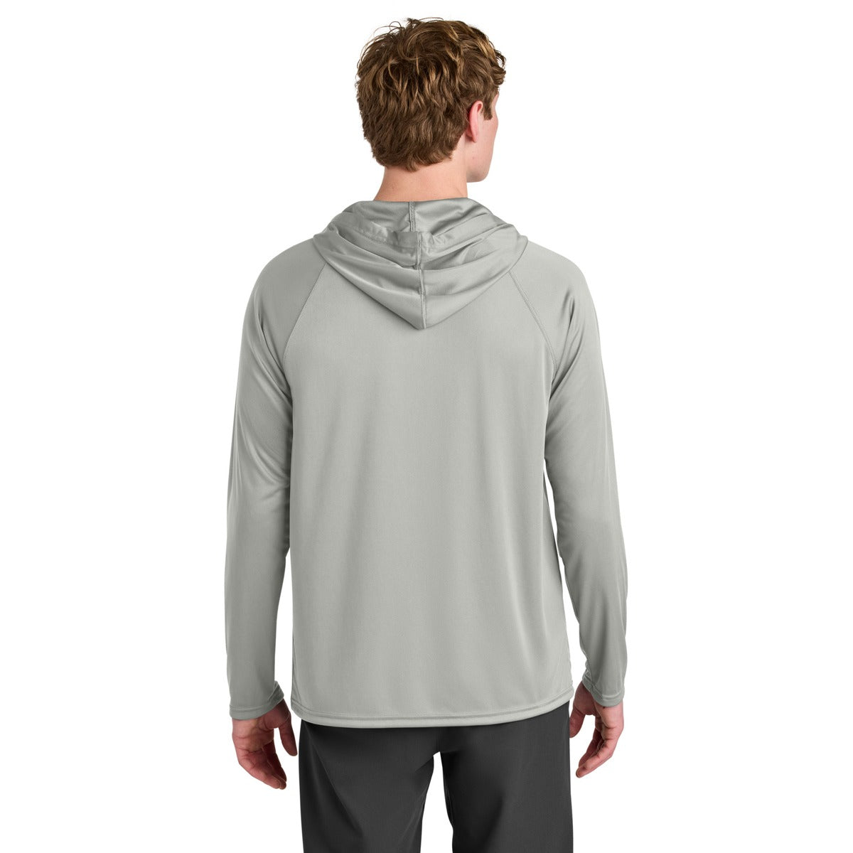 A4 N3409 Cooling Performance Hooded Tee, Silver, model back