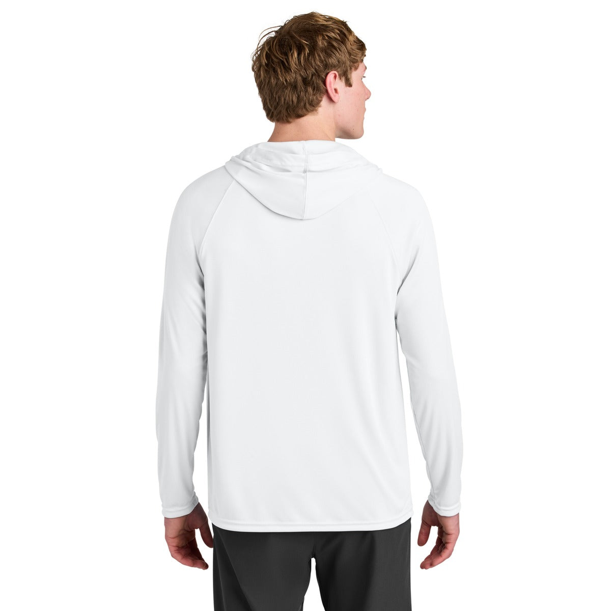 A4 N3409 Cooling Performance Hooded Tee, White, model back