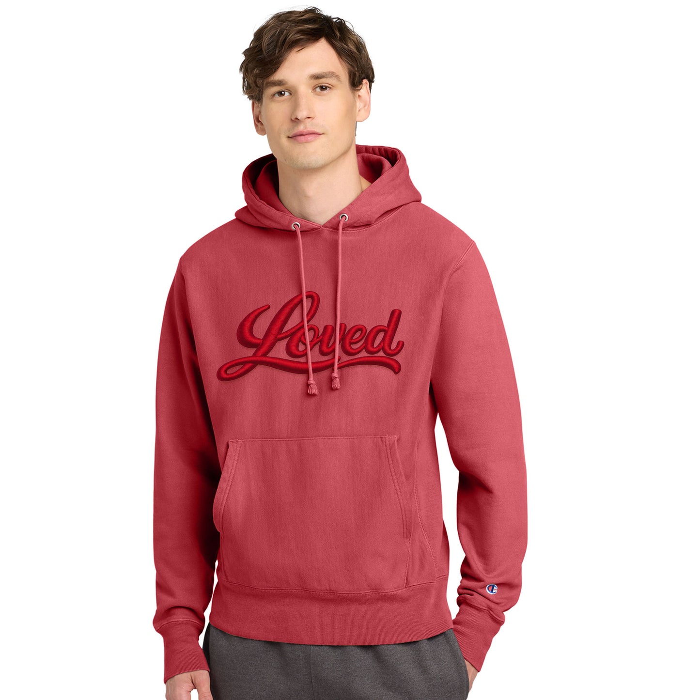 Loved Champion Reverse Weave Garment-Dyed Hooded Sweatshirt